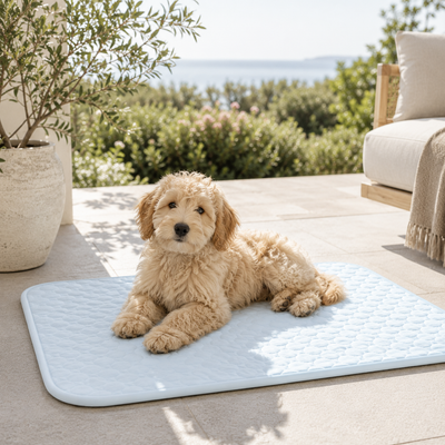 Cloud Gray Sorenne Ice-Silk Cooling Mat — For Dogs & Cats