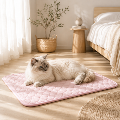 Glacier Blue Sorenne Ice-Silk Cooling Mat — For Dogs & Cats